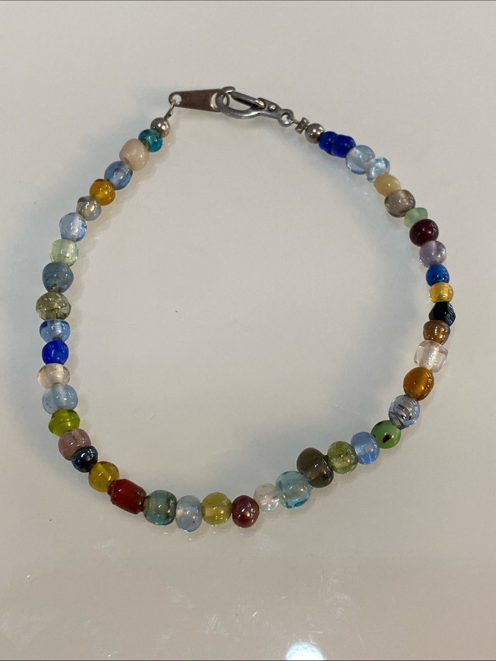 Glass beaded bracelet